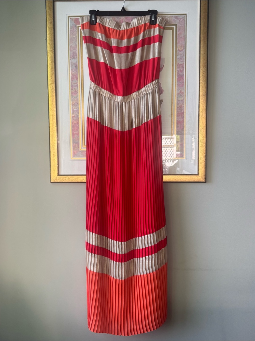 Y2K Cache strapless pleated maxi dress - Picture 3 of 11